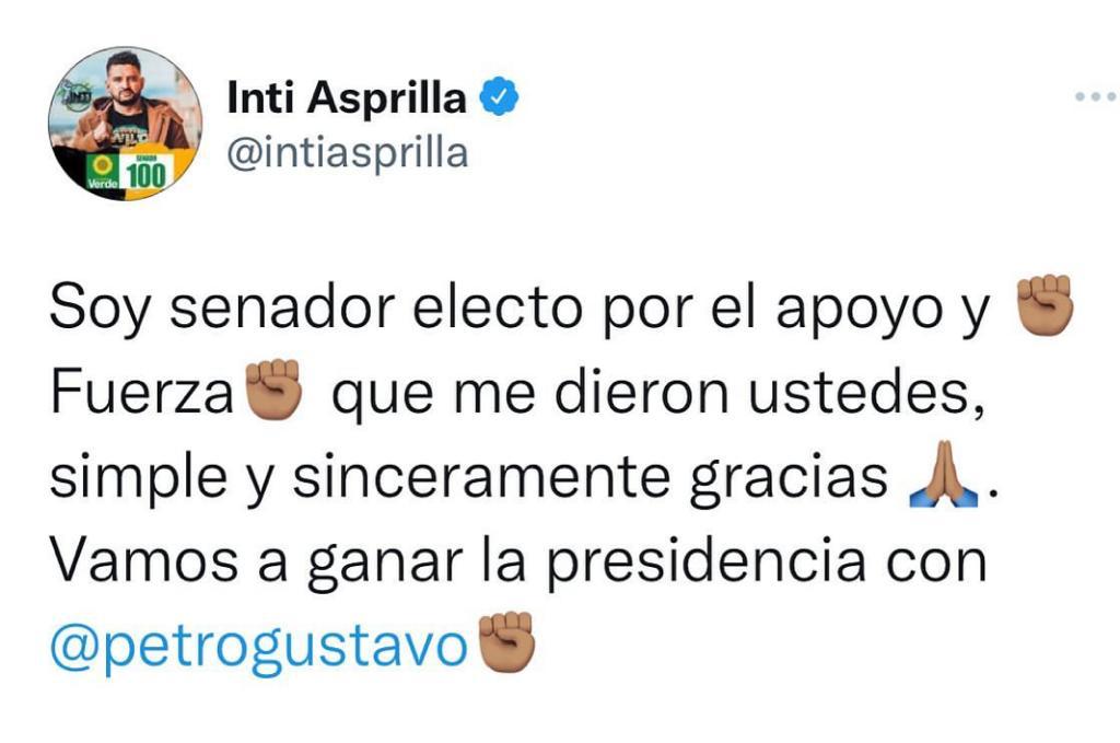 El 13 de marzo de 2022 quedamos elegidos como senadores de la república. 